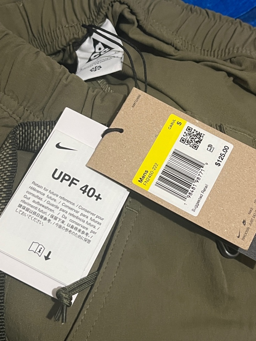 Nike ACG Olive Green Outdoor Utility Pants - Picture 5 of 7